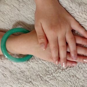 Green Jade Bangle Bracelet